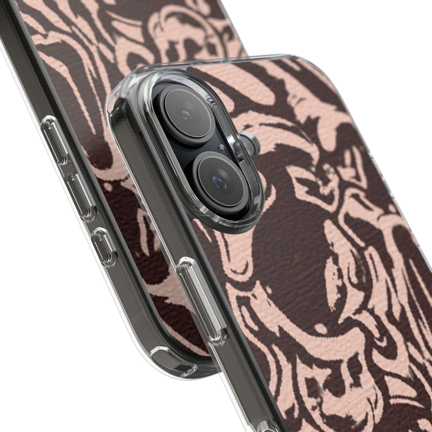 Gothic Abstract Skull Clear Phone Case