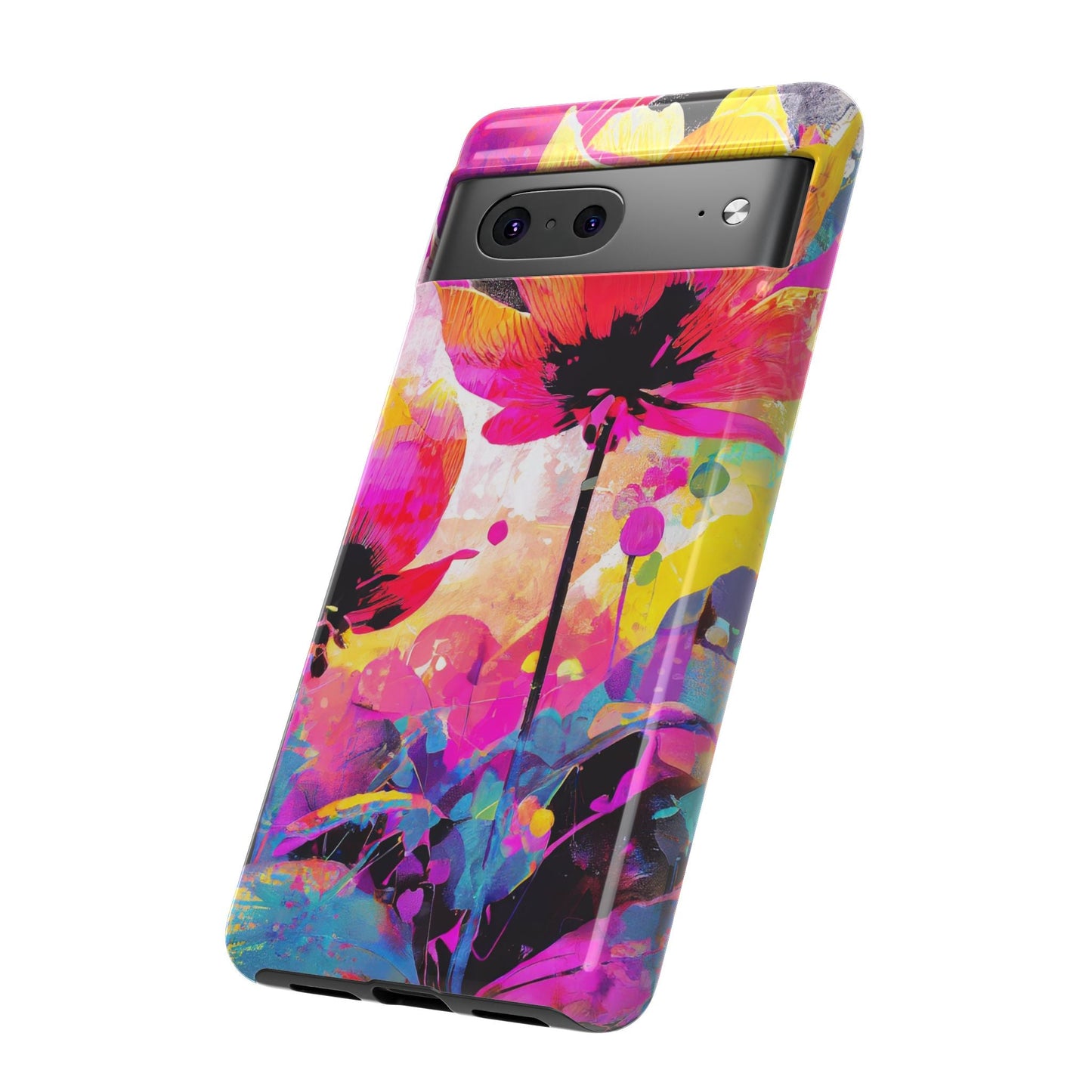 Neon Floral Tough Phone Case