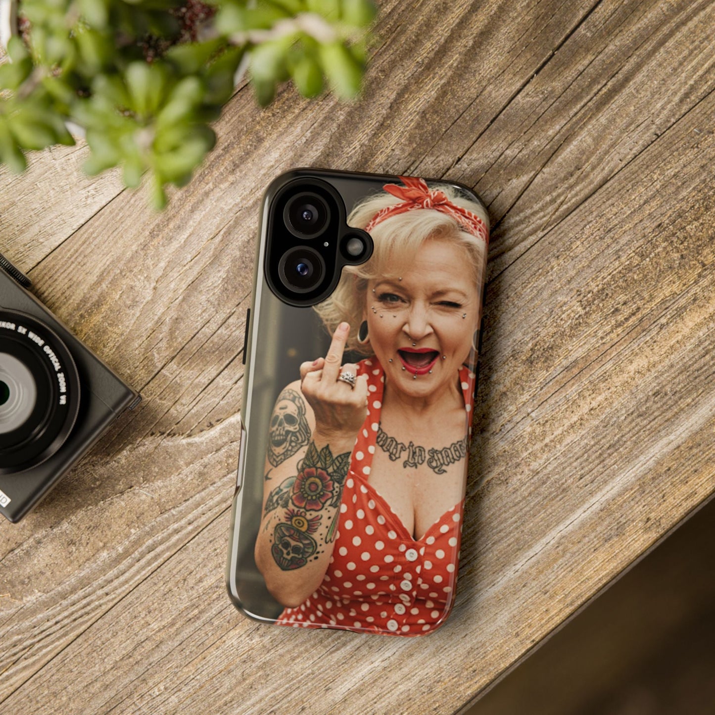 Rebellious Tattooed Betty White Tough Phone Case