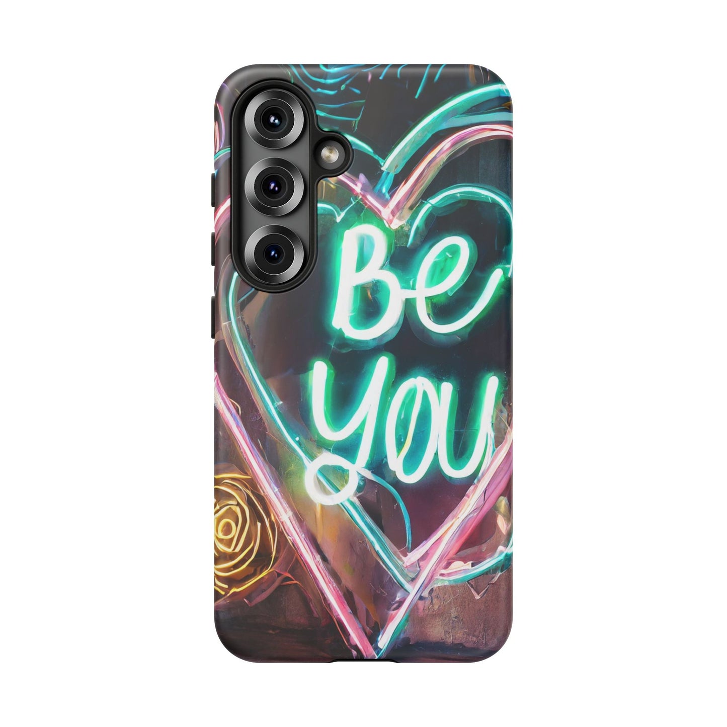 Be You Colorful Neon Heart Tough Phone Case