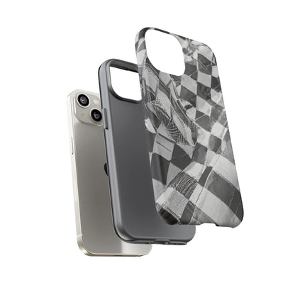 Abstract Checker Print Tough Phone Case