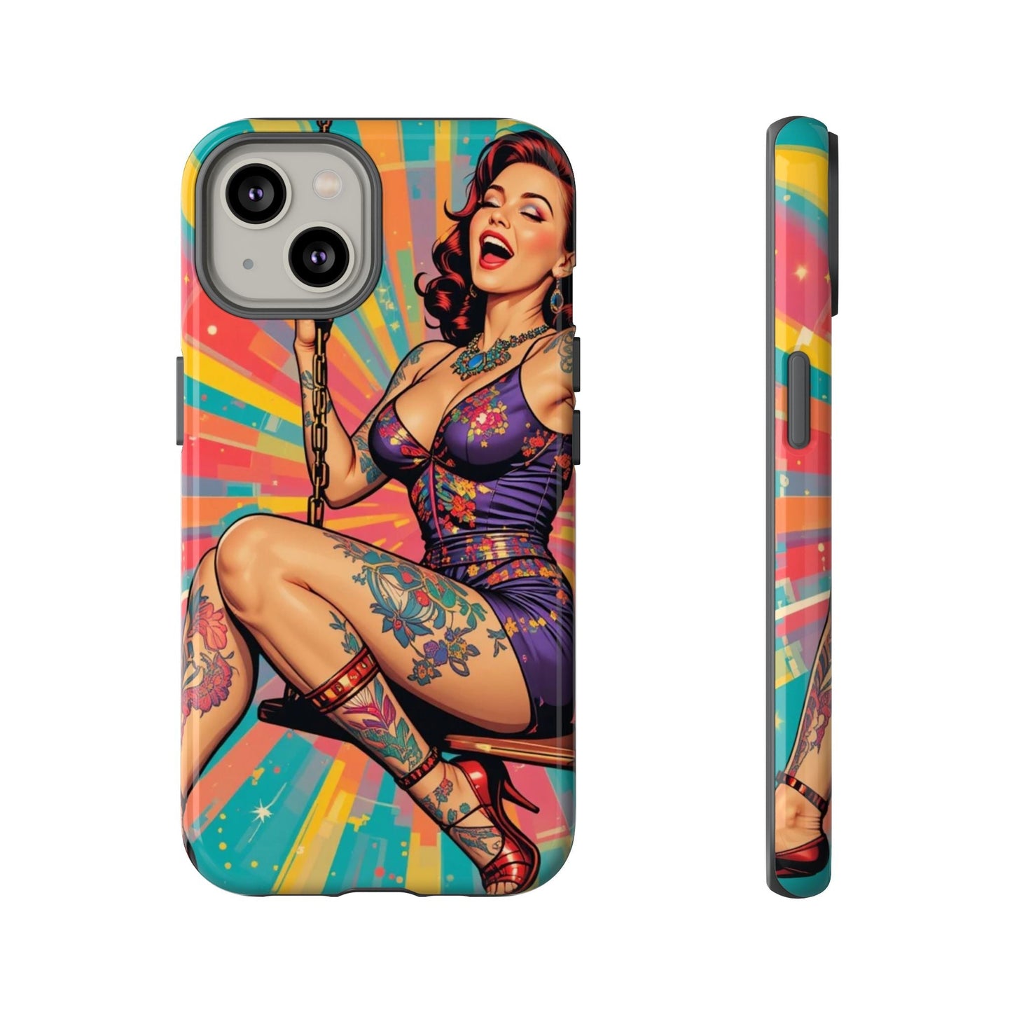 Bold Retro Pin-Up Tough Phone Case