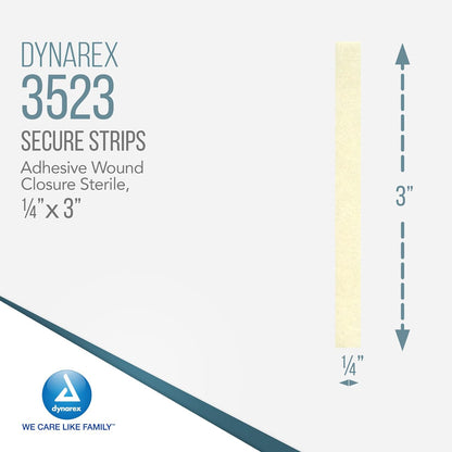 1/4" x 3" SecureStrip Adhesive Wound Closures, 3 per pouch