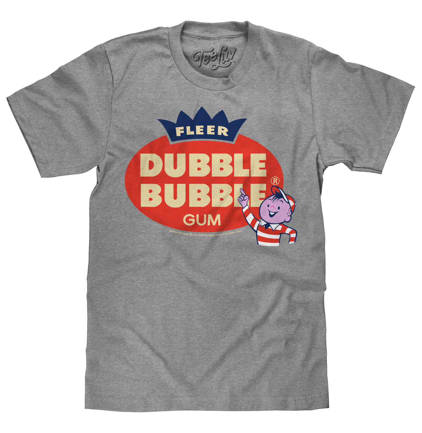 Fleer Dubble Bubble Gum T-Shirt - Athletic Gray Heather