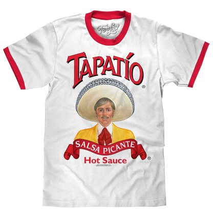 Tapatio Hot Sauce Ringer T-Shirt - White/Red