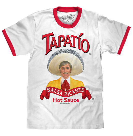 Tapatio Hot Sauce Ringer T-Shirt - White/Red
