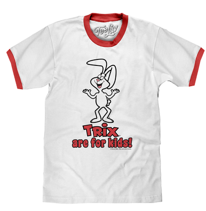 Trix are for Kids! Ringer T-Shirt - White and Red