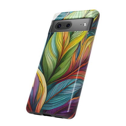 Vibrant Tropical Leaf Tough Phone Case