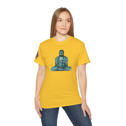 Fine Art Buddha Chalk Drawing Print Unisex Ultra Cotton Tee