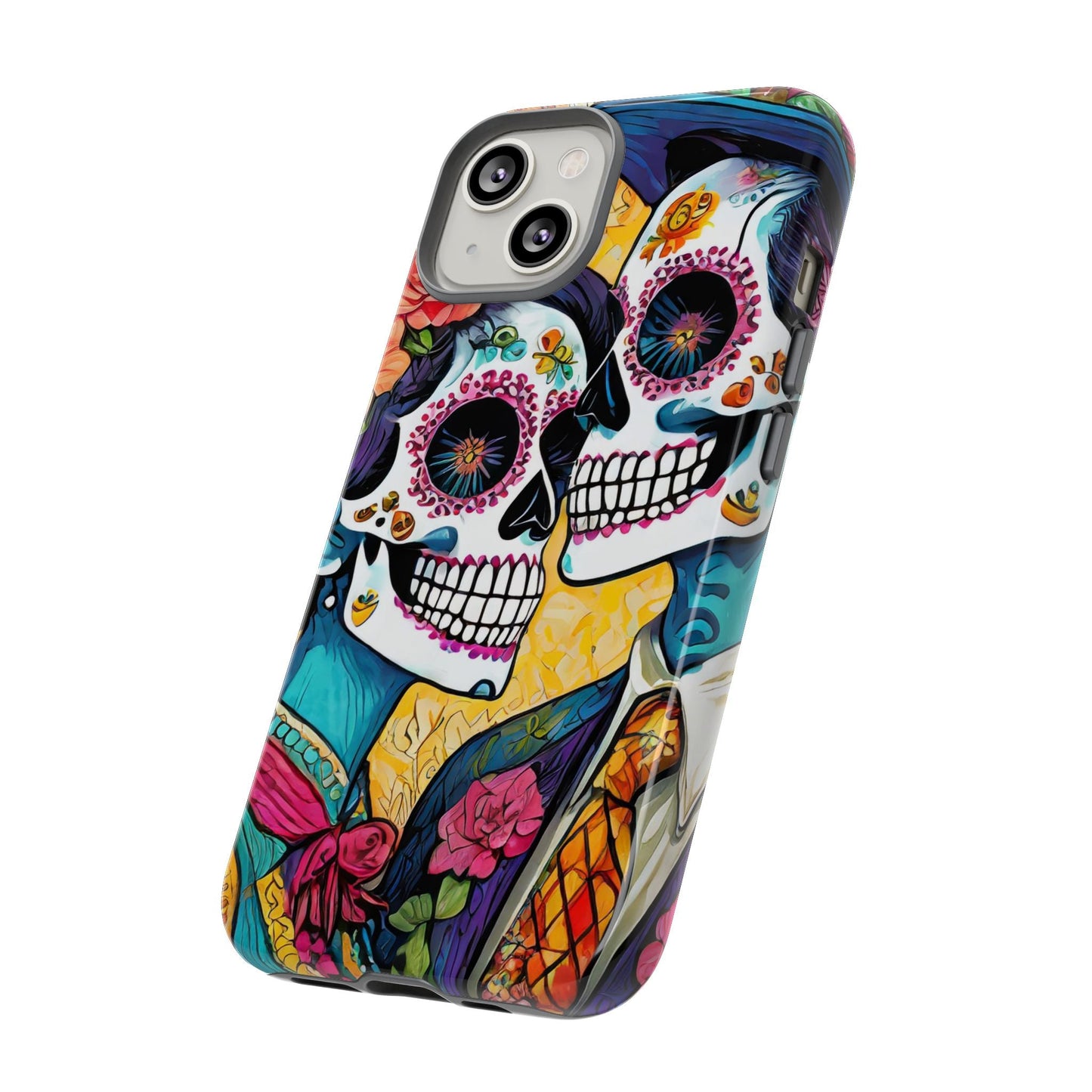 Loving Sugar Skull Couple Tough Phone Case