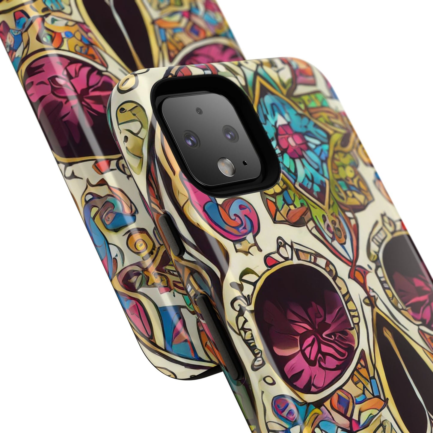 Colorful Sugar Skull Tough Phone Case