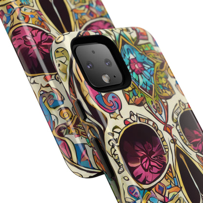 Colorful Sugar Skull Tough Phone Case