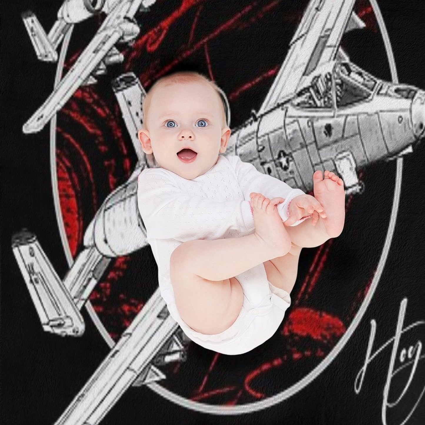 A-10 Thunderbolt II Warthog Subsonic Attack Aircraft  Nicknamed Hog Us Air Force Fighterjet Throw Blanket