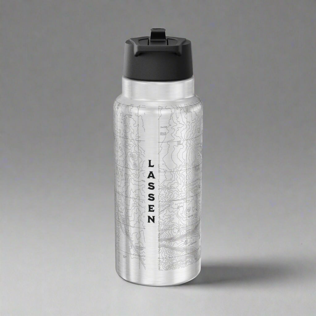 Lassen Volcanic National Park Topo Tumbler Bottle