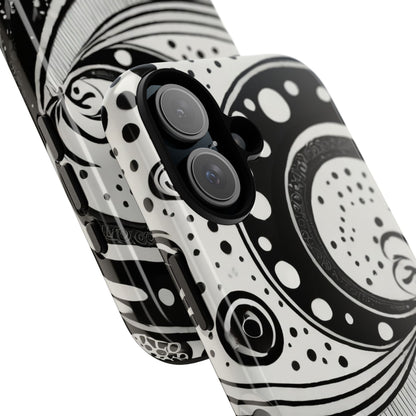 Artistic Black & White Swirl Tough Phone Case