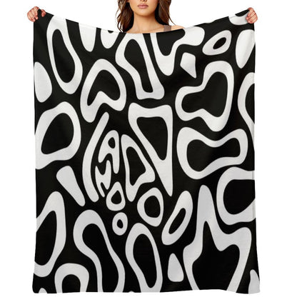 Lando Norris 2024 White Helmet Pattern Throw Blanket