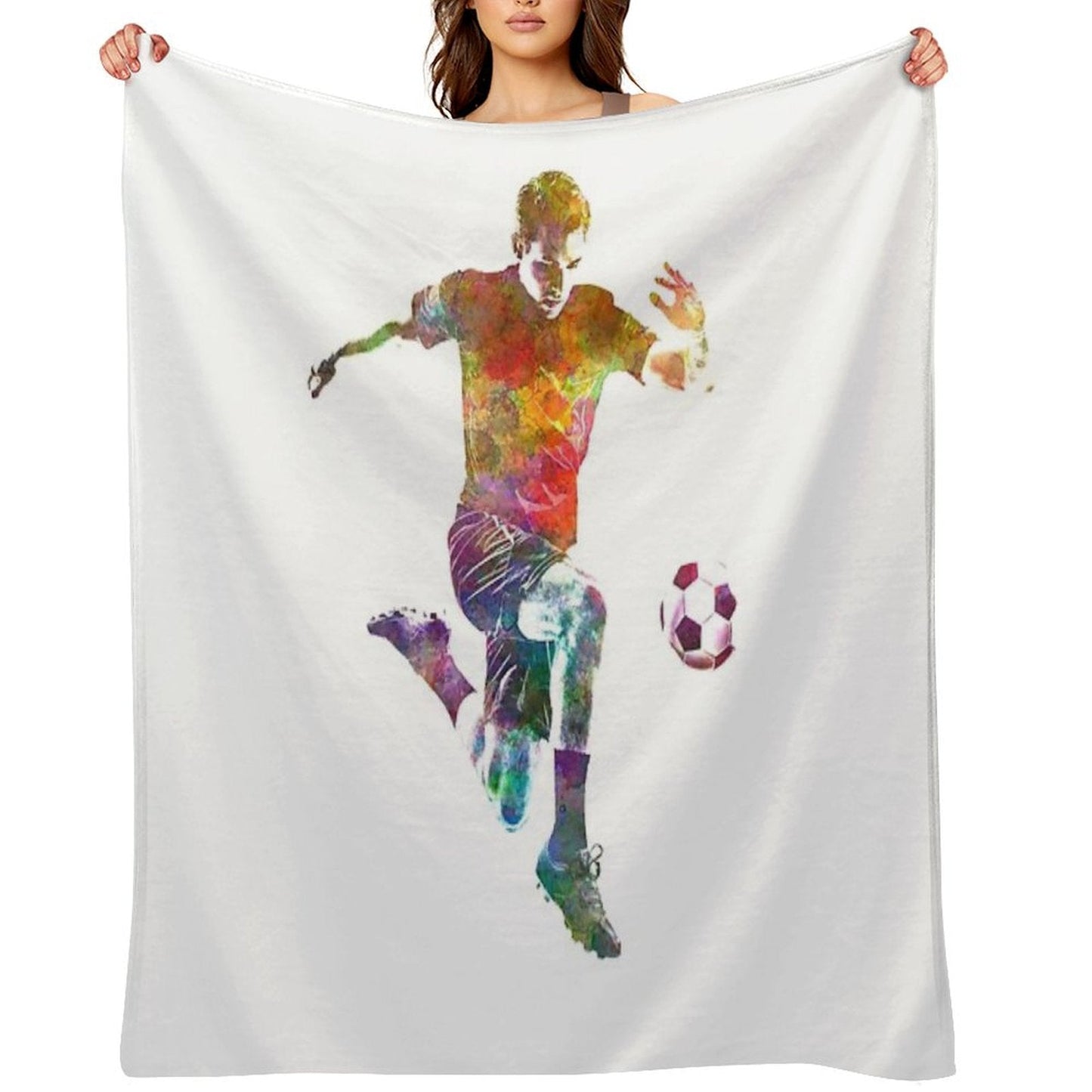 Man Soccer Football Player 09 Throw Blanket
