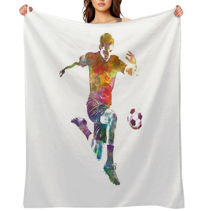 Man Soccer Football Player 09 Throw Blanket