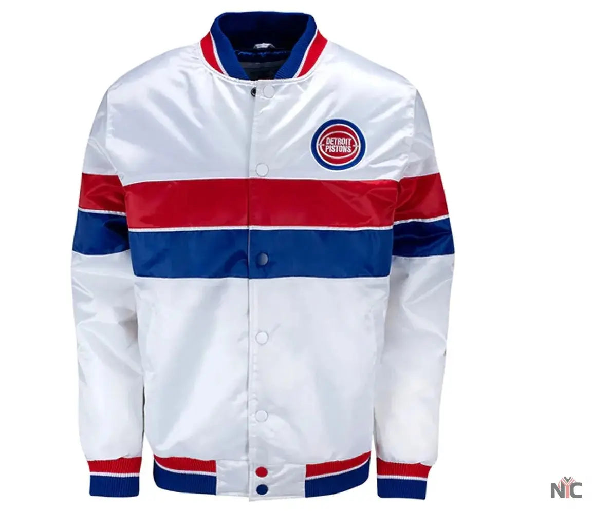 35th Anniversary Detroit Pistons White Jacket