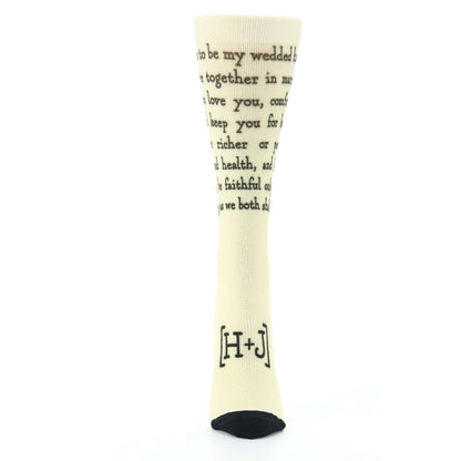 Champagne Sweet Sentiment Custom Note Socks With Initials - Women’s Custom Socks