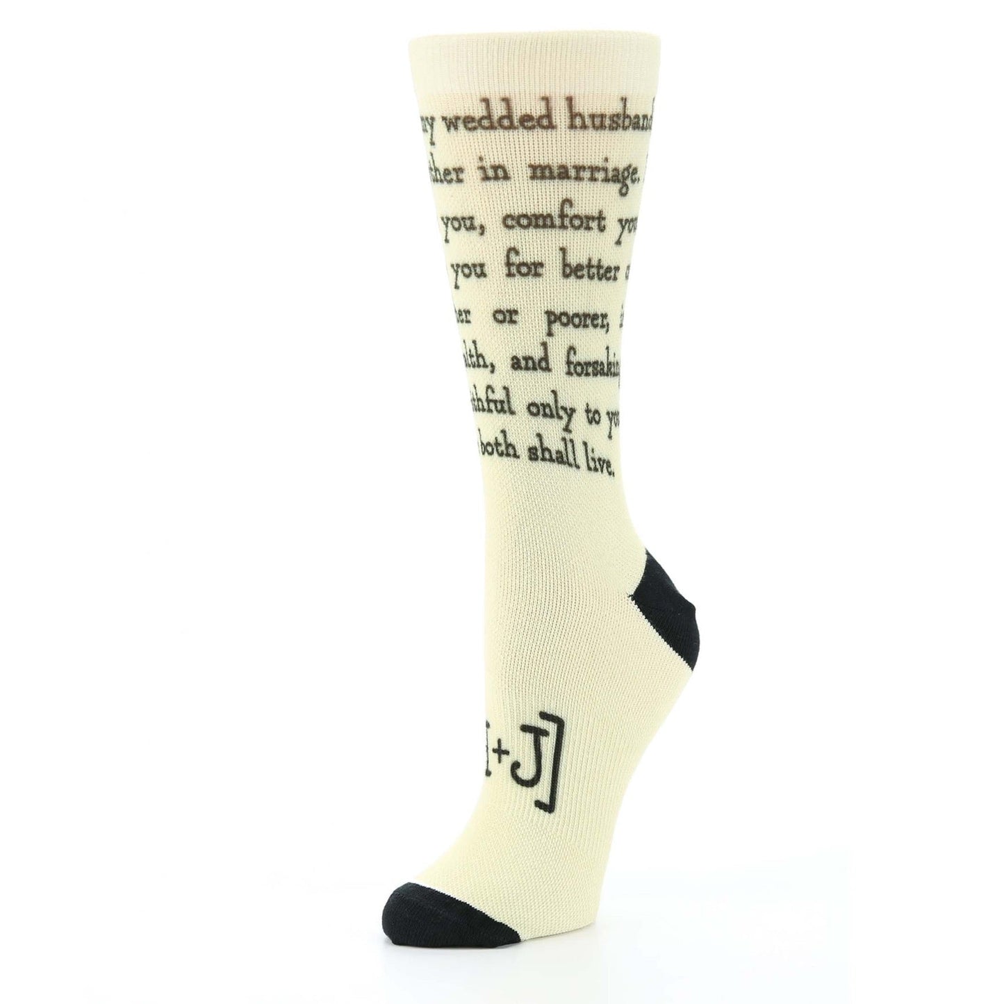 Champagne Sweet Sentiment Custom Note Socks With Initials - Women’s Custom Socks