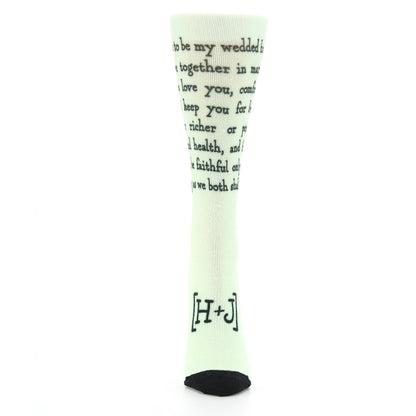 Sage Sweet Sentiment Custom Note Socks - Women’s Custom Socks With Initials