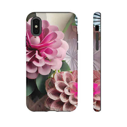 Elegant Paper Flowers Tough Phone Case