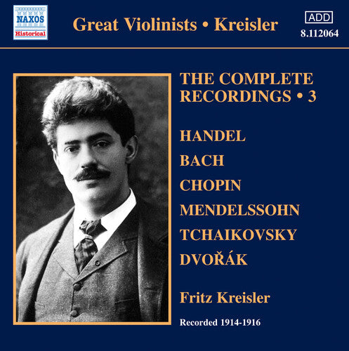 Kreisler,fritz - V 3: Kreisler - Complete Recor - Music CD