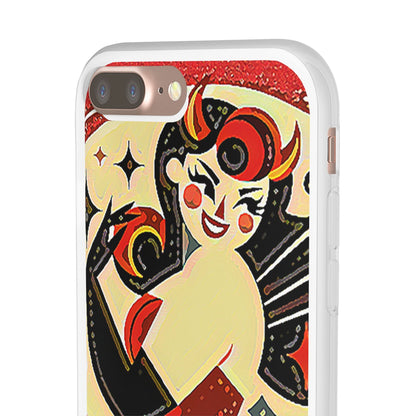 Red & Black Female Devil Flexi Phone Case