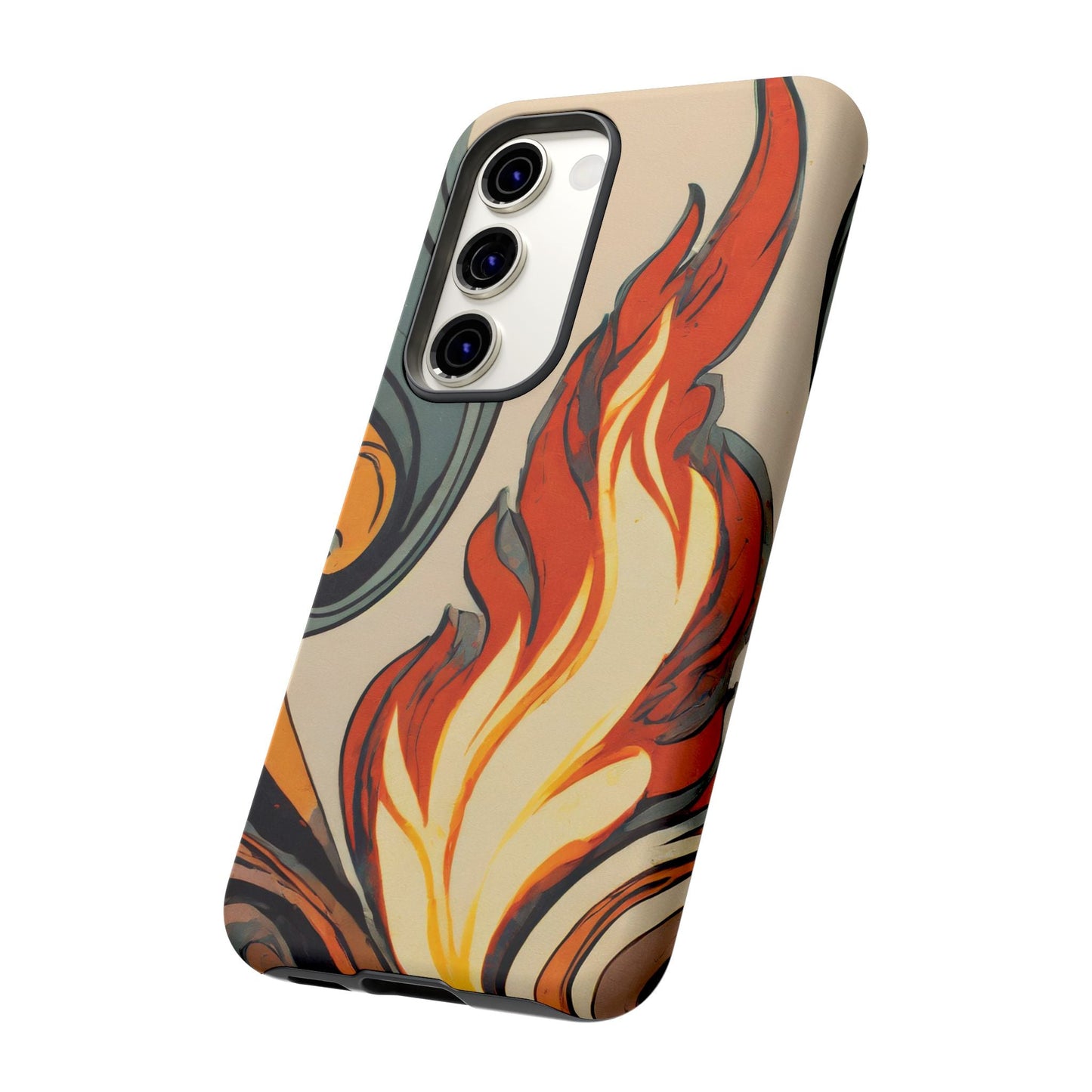 Artistic Flames Abstract Tough Phone Case
