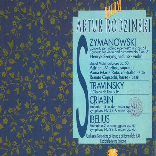 Scriabin / Sibelius / Szeryng / Rodzinski - Artur Rodzinsky Conducts - Music CD