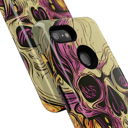 Abstract Purple Skull Tough Phone Case