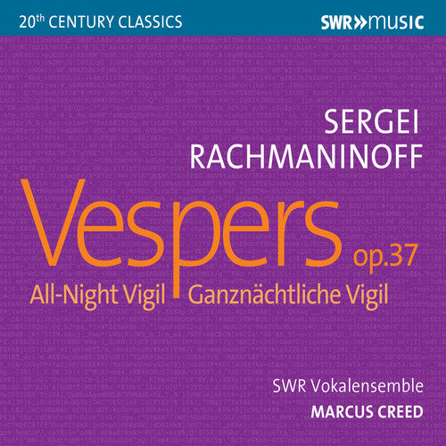 Rachmaninoff / Koch / Creed - Vespers 37 All Night Vigil - Music CD