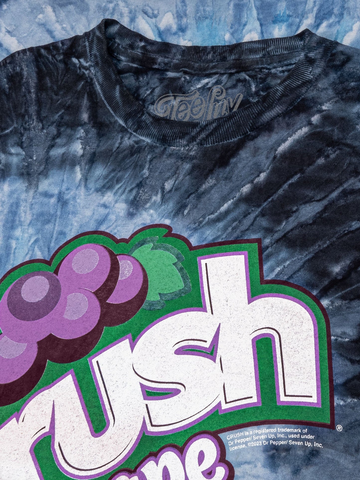 Grape Crush Soda Logo Tie Dye T-Shirt - Evening Sky Tie Dye