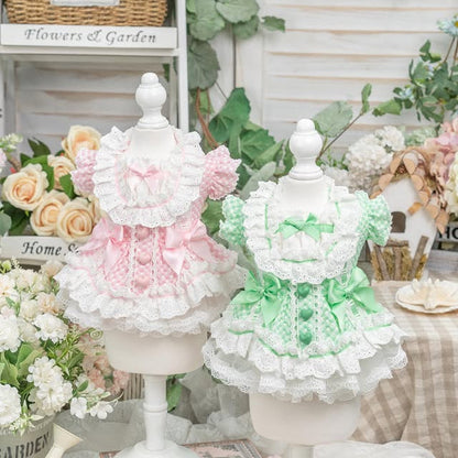 Luxury design dog Lacy Princess Puff Dress