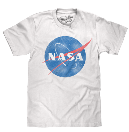 Distressed NASA Logo T-Shirt - White