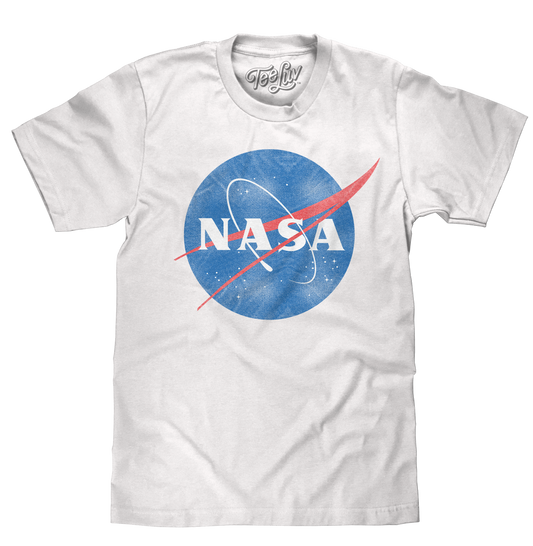 Distressed NASA Logo T-Shirt - White
