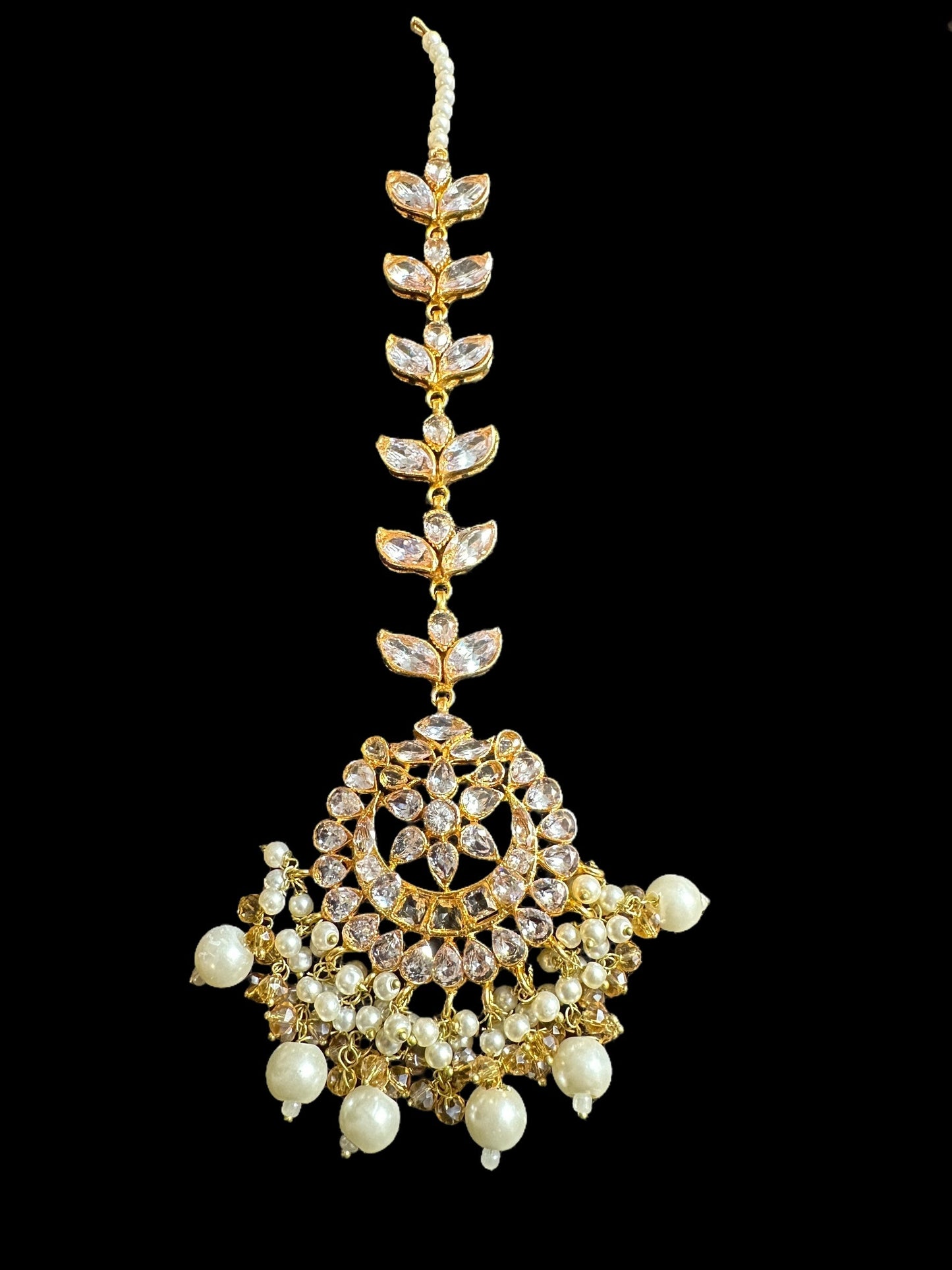 BR477 JIMENA bridal set in zircon and pearls ( SHIPS IN 4 WEEKS )