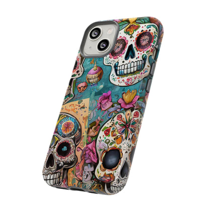 Vibrant Sugar Skull Tough Phone Case