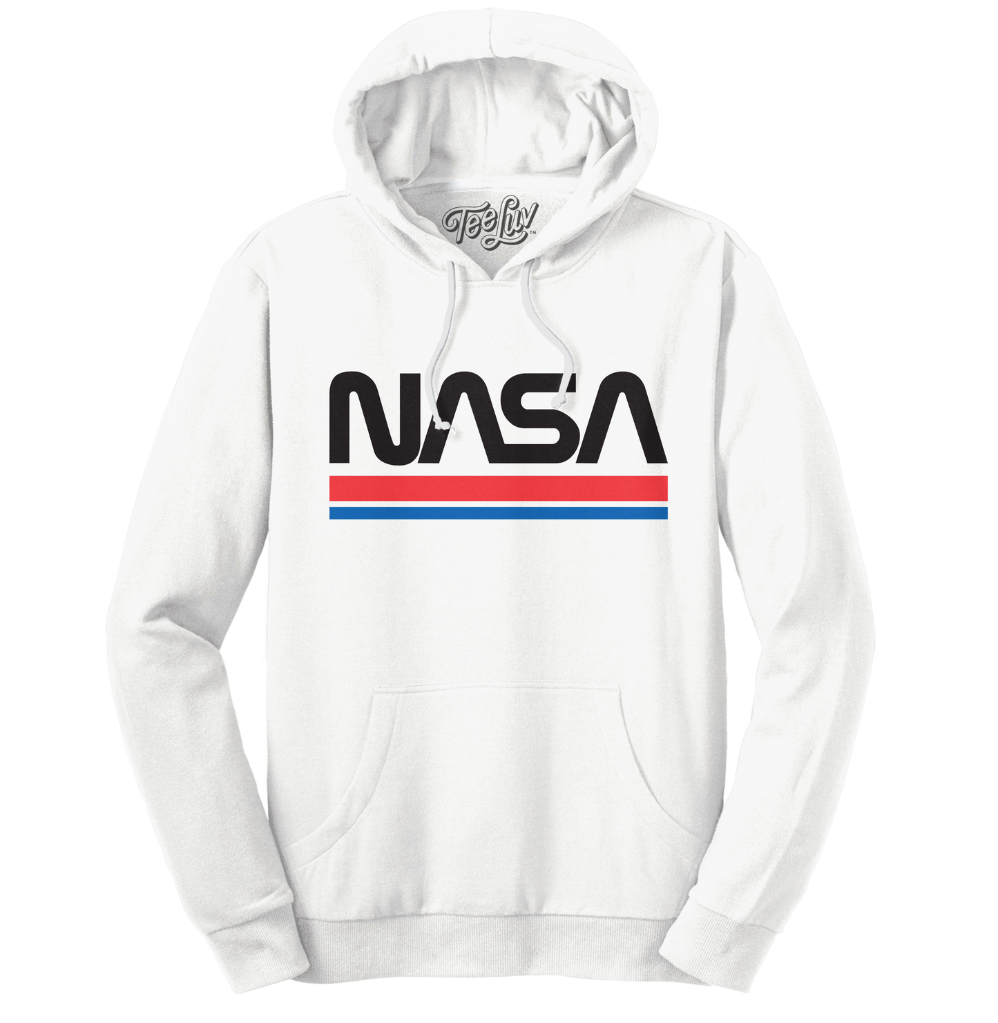 NASA Worm Logo Hooded Sweatshirt - White
