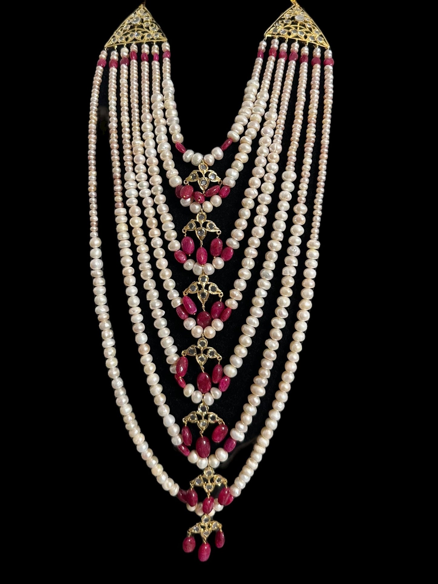 BR497 INSIA BRIDAL SET IN RUBY  ( READY TO SHIP  )