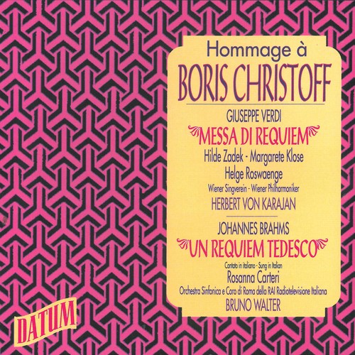 Brahms / Carteri / Karajan - Hommage a Boris Christoff [CD]