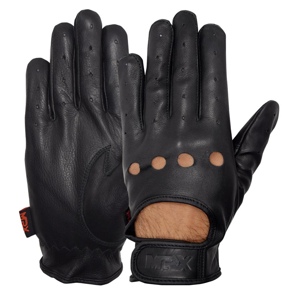 MRX Driving Gloves Basic Soft Cofferse Outdoor Glove Goat Leather Full Finger - Triathlete Store