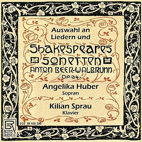 Shakespeare / Huber / Sprau - Shakespeares Sonnets & Lieder Music CD