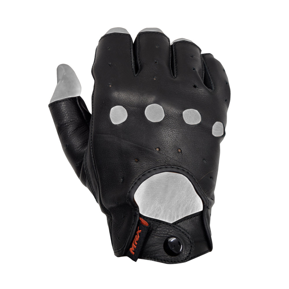 MRX Driving Gloves soft Leather Unlined Motorbike Riding Half Fingers Glove for Unisex - Triathlete Store