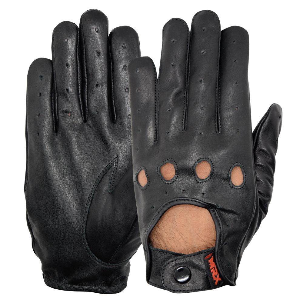 MRX Driving Gloves Basic Soft Cofferse Outdoor Glove Goat Leather Full Finger - Triathlete Store