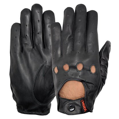 MRX Driving Gloves Basic Soft Cofferse Outdoor Glove Goat Leather Full Finger - Triathlete Store