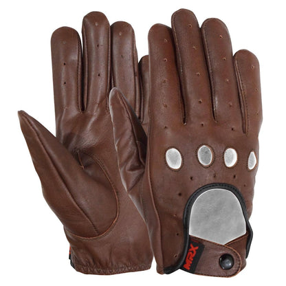 MRX Driving Gloves Basic Soft Cofferse Outdoor Glove Goat Leather Full Finger - Triathlete Store