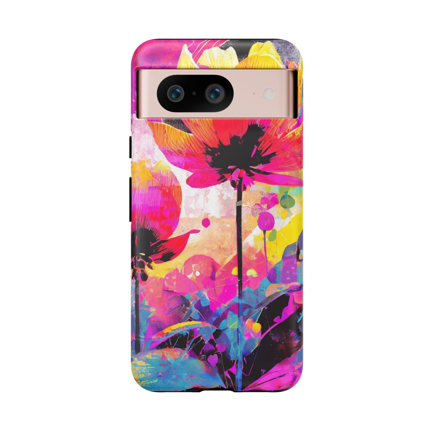 Neon Floral Tough Phone Case