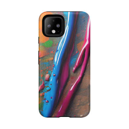 Colorful Artistic Paint Splatter Tough Phone Case